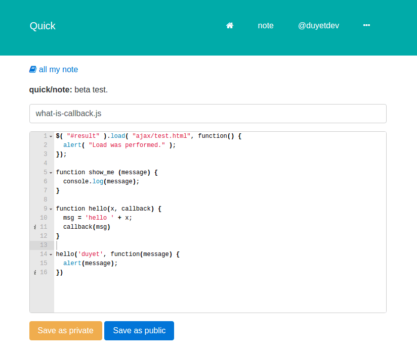 saveto.co nâng cấp chức năng note